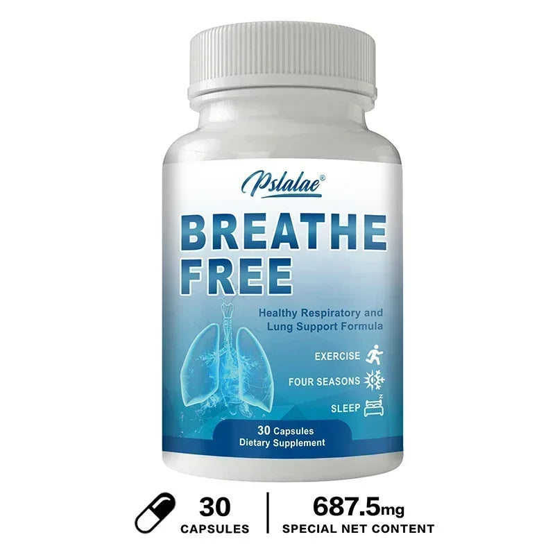 Breathe Free Support - Lung Cleansing and Detoxifying, Supports Respiratory Systems & Immune, Boosts Energy Levels
