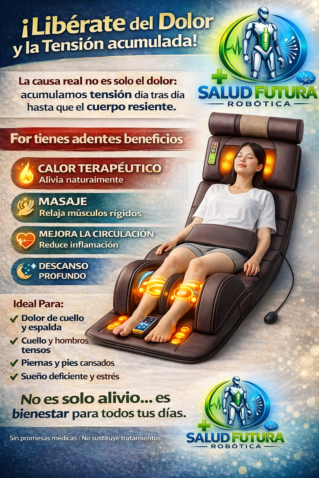 Full Body Massage Mat with Heat & Vibration Therapy