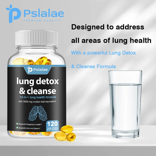 Lung  Detox & Cleanse Capsules - Supports Bronchial and Respiratory Health, Relieves Breathing, Immune Support