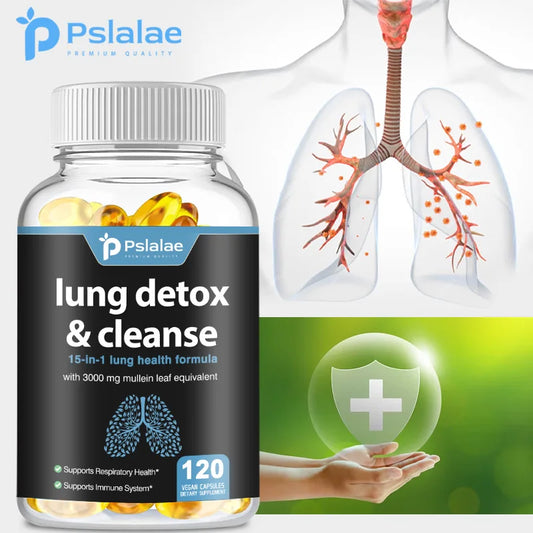 Lung  Detox & Cleanse Capsules - Supports Bronchial and Respiratory Health, Relieves Breathing, Immune Support