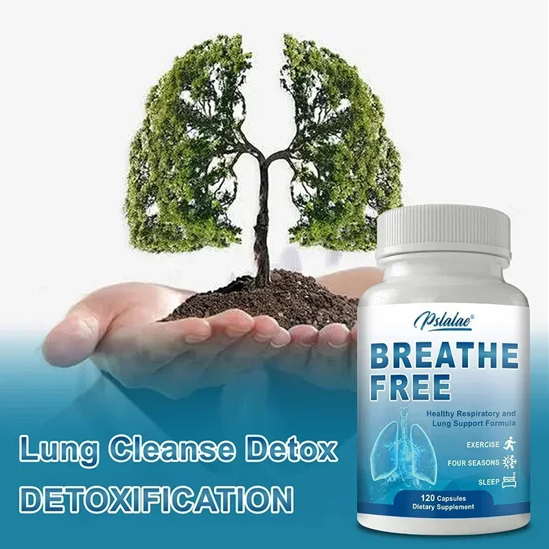 Breathe Free Support - Lung Cleansing and Detoxifying, Supports Respiratory Systems & Immune, Boosts Energy Levels