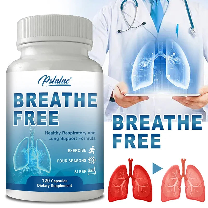 Breathe Free Support - Lung Cleansing and Detoxifying, Supports Respiratory Systems & Immune, Boosts Energy Levels